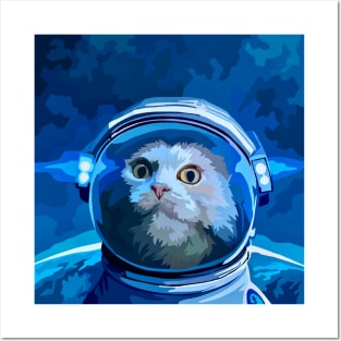 Astronaut Cat in Space Posters and Art